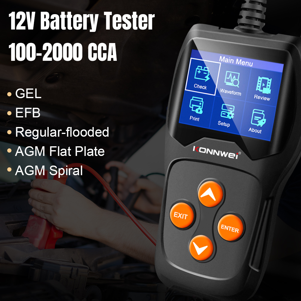 KONNWEI KW600 전문가용 자동차 배터리 테스터 - Battery Load Tester 리뷰 및 가격