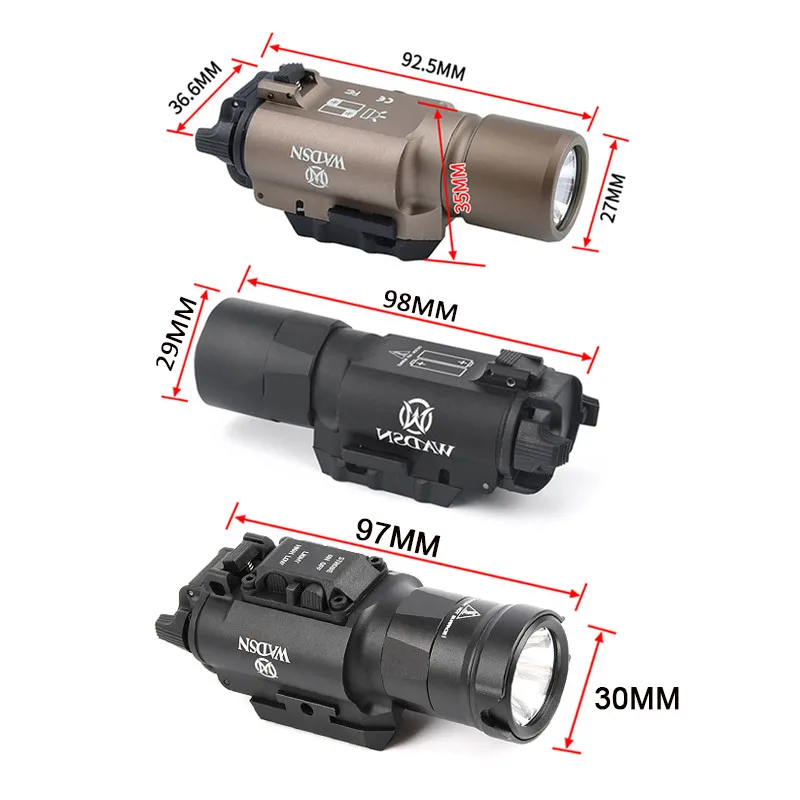 WADSN 전술 XH35 Surefi 손전등 X300  - Timing Light Gun 리뷰 및 가격